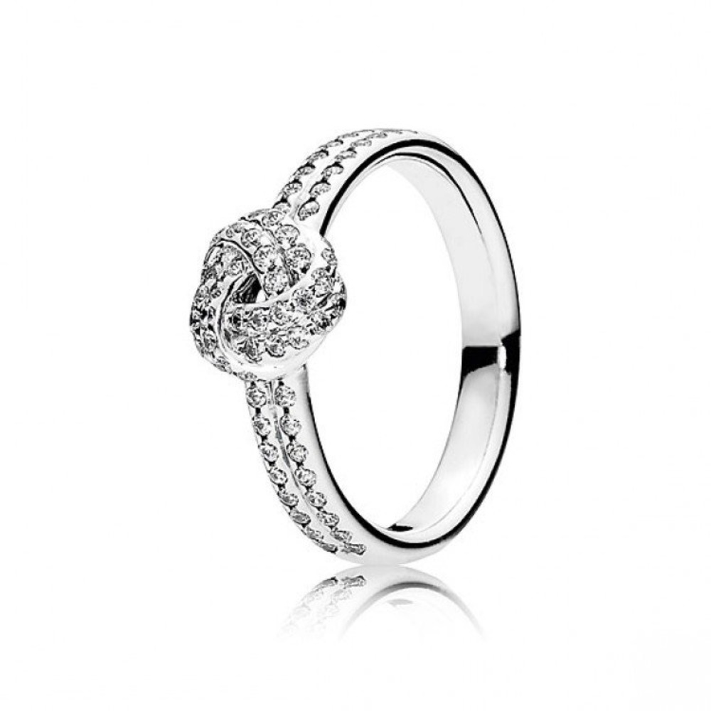 Pandora sparkling love knot ring